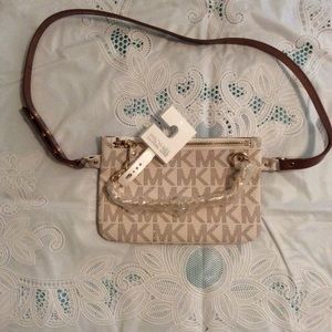 Michael Kors Cream Fanny Pack/ Belted Purse Large